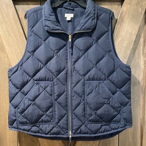 Navy JCrew expedition down vest XXL